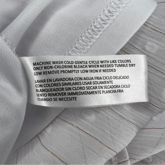 LARGE WHITE FRILLY BLOUSE RUFFLE ACCENT ACADEMIA A LOVE STORY - Picture 8 of 9